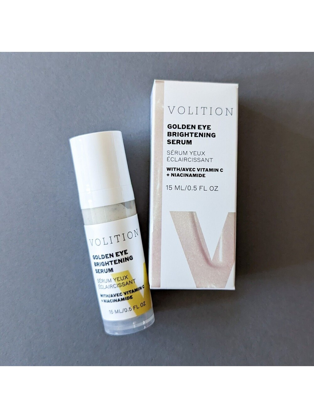 Volition Beauty Golden Eye Brightening SERUM 15mL / 0.5 Fl Oz Hemp Seed Oil
